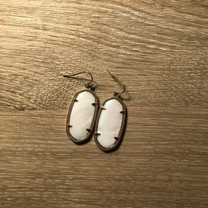 White mother of pearl Elle drop earrings